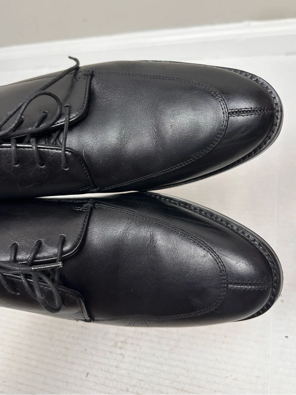 Cole Haan Men's Black Leather Lenox Hill Split Toe Derby shoes Size 9.5